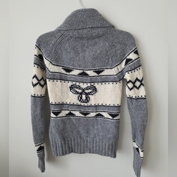 ARITZIA | TNA Sea to Sky 100% Lambswool Cardigan Sweater zip up sz S - Picture 2 of 5